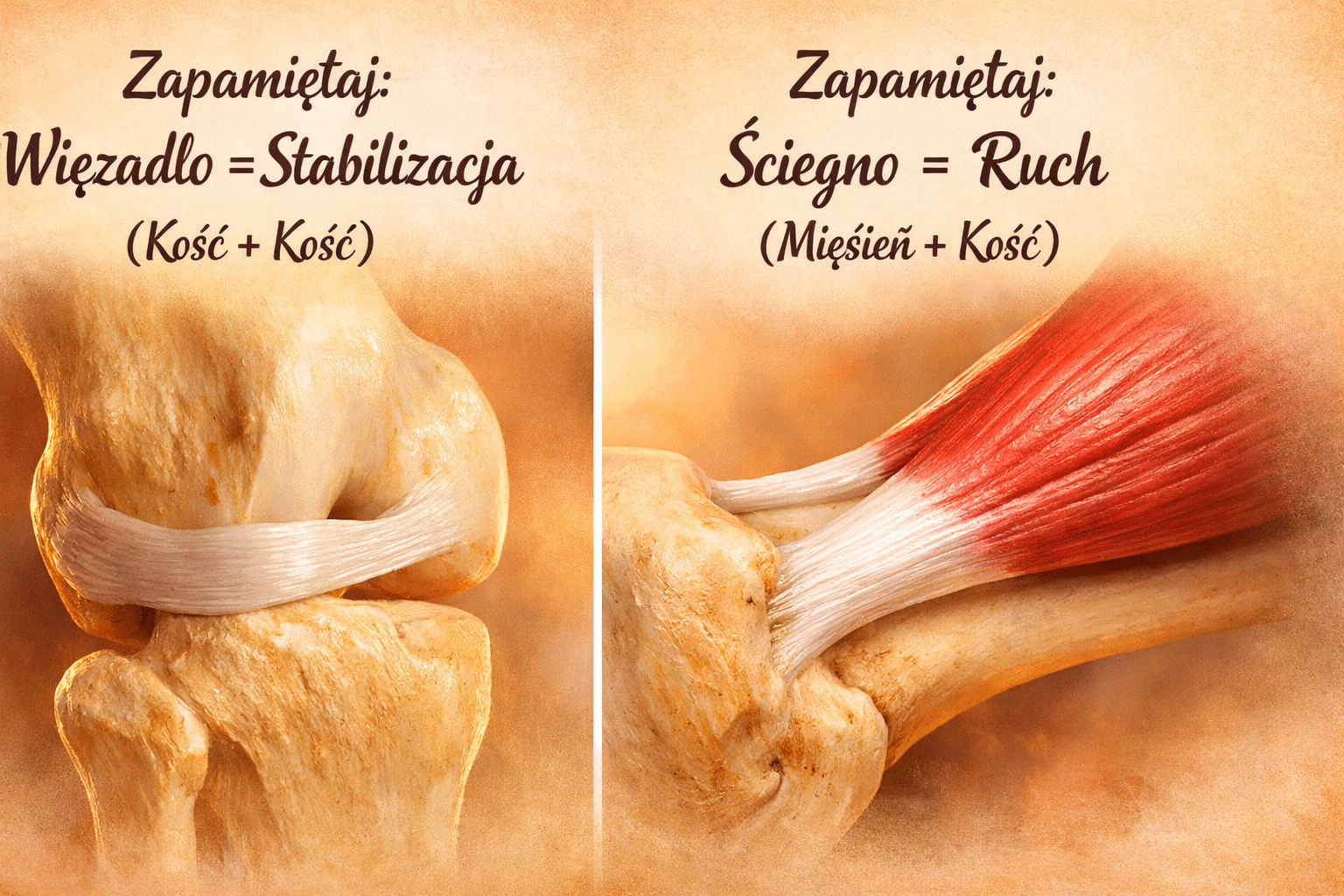 Ścięgno a więzadło: Jaka jest różnica?
